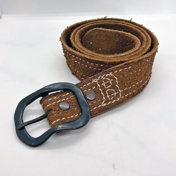 Bill Adler Other - Bill Adler Handcrafted rough leather belt, brown, size 40